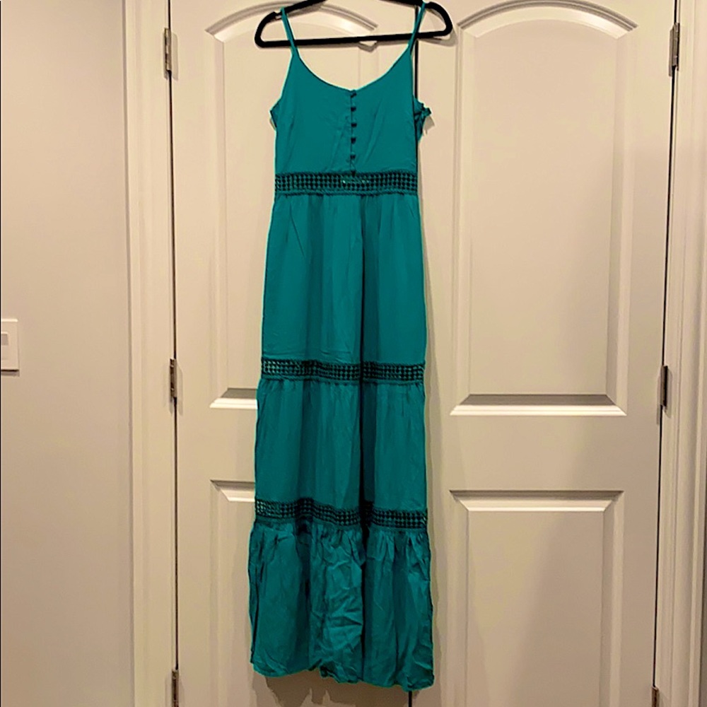 Maxi dress emerald green.